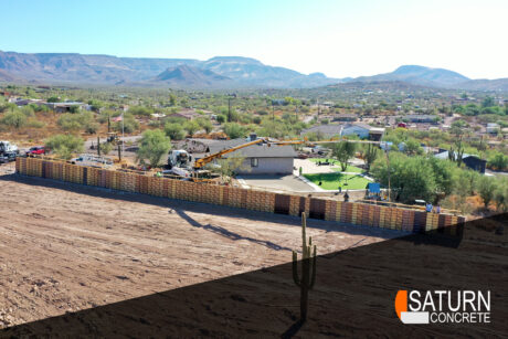 Saturn Concrete Construction Arizona 340-feet-long-property-line-cast